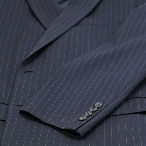 Calvin Klein Men's Sport Coat Size 46 R 100% Wool Jacket Blazer Dark Navy - Picture 8 of 13